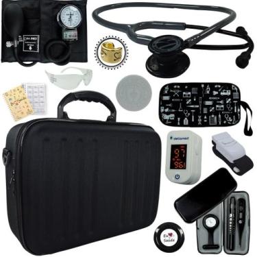 Imagem de Kit Enfermagem Aparelho De Pressao Estetoscopio Duplo Bic - Love Saude