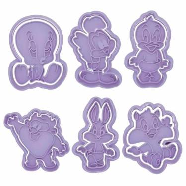 Imagem de Cortador Biscoito Molde Forma Baby Looney Tunes Desenho Marcador Carim