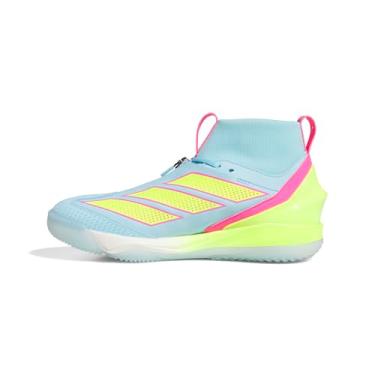 Imagem de adidas Adizero Impact+ 2.0 Turf Tênis de beisebol masculino de cano médio, Azul Bliss, limão lúcido/rosa lúcido, 48