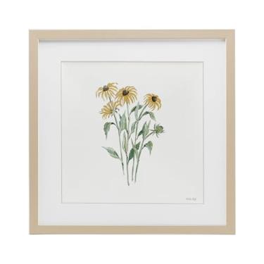 Imagem de Stupell Industries Impressão emoldurada de bétula botânica Susan de olhos pretos sob vidro, design de Cindy Jacobs, 40,6 x 40,6 cm