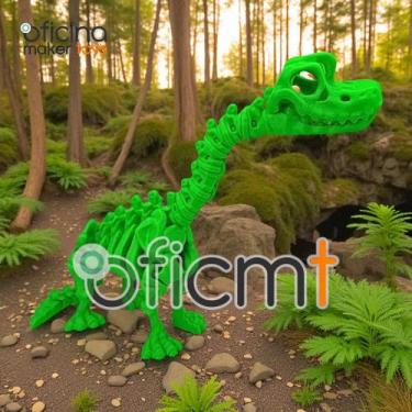 Imagem de Braquiossauro Esqueleto Articulado com Graveto Brinquedo Jurassic Fóss