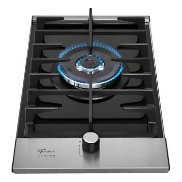 Imagem de Cooktop 1 Boca Gas Bivolt Vidro Platinum 30x53cm - Fischer