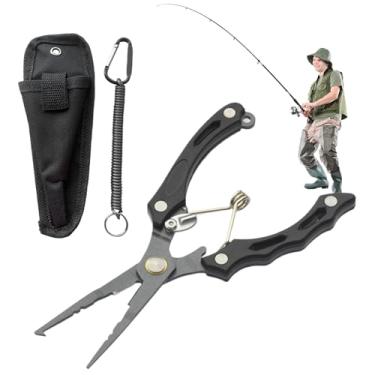 Imagem de Alicate De Para Água Salgada - Ferramenta De Bico Longo Resistente Com Removedor De Anzóis E Tesoura - Alicates de em Água Salgada,para Truta Caixa de Equipamentos Perfuração Trabalhos Elétricos Mecân