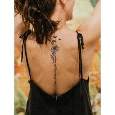 Imagem de Suco de ervas semipermanente simples borboleta floral inspiradora frase em inglês 7-14 dias sem reflexivo pulso braço perna corpo tatuagem semipermanente adesivo à prova d'água
