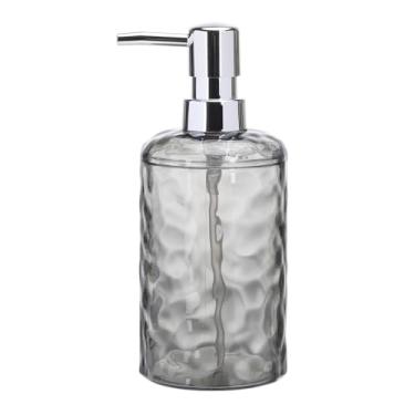 Imagem de Flyburry Dispensador de sabonete de plástico preto à prova de ferrugem de 425 g com bomba – Recarregável para cozinha, banheiro, sabonete, sabonete para as mãos, loção e xampu (preto)