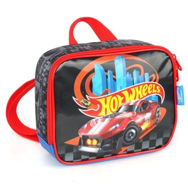 Imagem de Lancheira Escola Termica Bolsa Hot Wheels Preto Menino