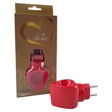 Imagem de Aromatizador Difusor Elétrico Love Aromas Vermelho 5W – Formato Coração, Para Essências, Óleos e Wax Melts