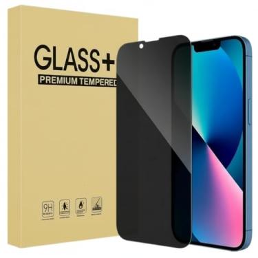 Imagem de 1 pacote para iPhone 14 Pro Max e iPhone 15plus protetor de tela de privacidade cobertura total filme de vidro temperado anti-espião dureza 9H fácil instalação sem bolhas [6,7 polegadas]