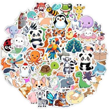 Imagem de 100 PCS Waterproof Vinyl Animal for Skateboard, Laptop, Classroom Prizes