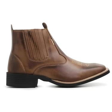 Imagem de Botinas Masculina Bota Couro Legítimo Macia Resistente - F1000, Latego