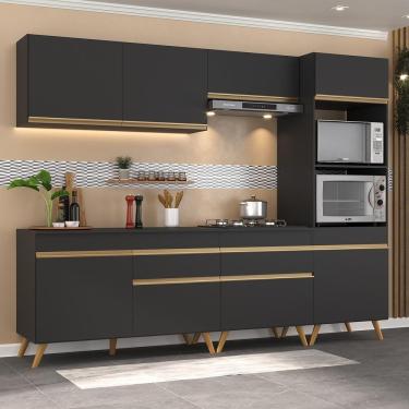 Imagem de Cozinha Completa Veneza Gb Fg3713 Com Armário E Balcão Preta