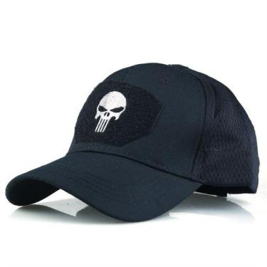 Imagem de Boné de beisebol Punishers Anime Snapback, algodão preto - Yiweisai