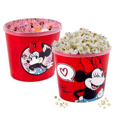 Imagem de Balde de Pipoca da Minnie Vermelho Pote com 2L Original - Plasútil