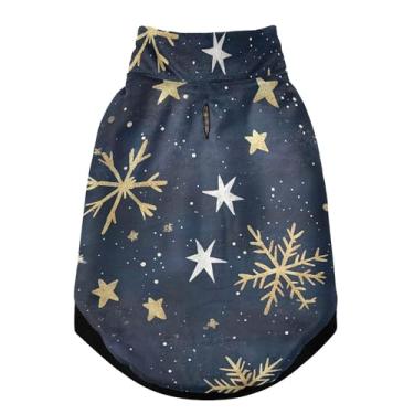 Imagem de SEHANY Casaco de Natal Flocos de Neve para Cães Pequenos, Super Quente À Prova de Vento, Jaqueta de Inverno Macia e Confortável para Clima de Neve Fria com Orifício de Coleira para Animais de