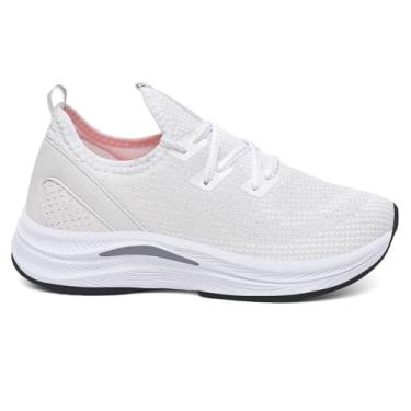 Imagem de Tênis Esportivo Feminino Vicerinne Branco Treino Academia Caminhada Conforto Performance (BR, Adulto, Numérico, 35)