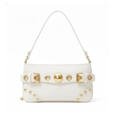 Imagem de Bolsa Feminina Luxuosa Couro Sintético Moderna Reveillon, Passeio, Moda Original ALWY (Branco)