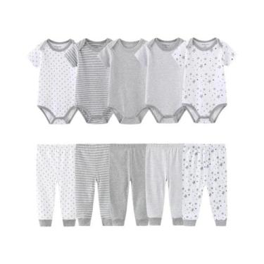 Imagem de Conjunto De Roupas Para Bebê Unissex 10 Peças Quatro Estações Macacões