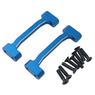 Imagem de Aluminum Lower Cross Brace Set Compatible with Losi 1/18 Mini LMT 4X4 Brushed Monster Truck — Replacement for LOS211047, Upgrade Parts for RTR-LOS01026 RC Car (Blue)