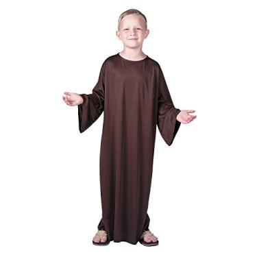 Imagem de Fun Express Fantasia de Jesus para crianças - Robe bíblico para fantasias de presépio, peças de igreja e Páscoa | Roupa de pastor marrom para fantasia de personagem da Bíblia | Tamanho infantil