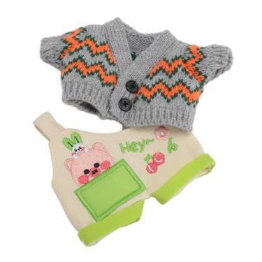 Imagem de Ymiko Conjunto de Roupas de Boneca de Pelúcia Macia Com Estampa Piggy de 20 Cm Com Jaqueta Aconchegante e Calças para Roupas de Bichinhos de Pelúcia (#12)