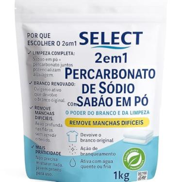 Imagem de Percarbonato de Sódio com Sabão em Pó 1Kg - Poderoso Branqueador Alvejante e Lava Roupas