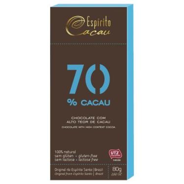 Imagem de Chocolate 70% Cacau Vegano Espírito Cacau 80g