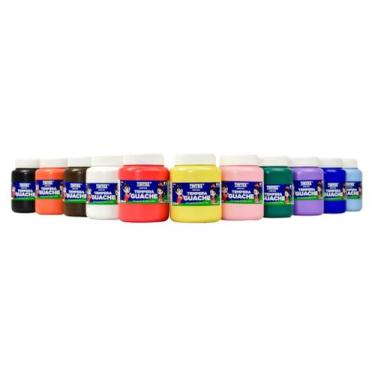 Imagem de Tinta Guache 250ml Varias Cores Uso Escolar E Artesanato - Tintex, Azu