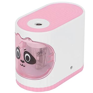 Imagem de Ymiko Apontador de Lápis Elétrico para Sala de Aula, Design de Desenho Animado, Parada Automática, Adequado para Crianças e Artistas (Róseo)