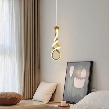 Imagem de Kit 2 Luminária Pendente De Teto Espiral Led Luxo Nitrolux