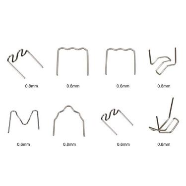 Imagem de Acouto Grampos Quentes de Aço Inoxidável 304, Grampos de Soldagem de Plástico Pré-cortados de 0,6 Mm 0,8 Mm Com 4 Tipos para Reparo de Pára-choques de Carro Soldagem de Plástico (V)