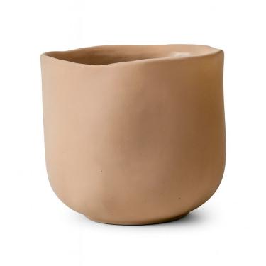 Imagem de Cachepot Vaso De Cimento Decorativo Bege 24x24cm Mart