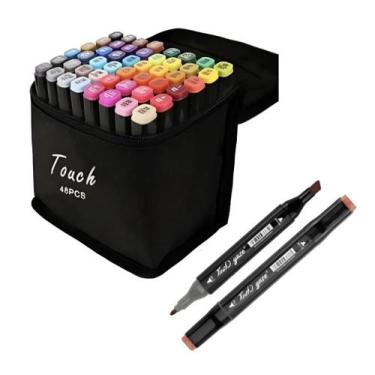 Imagem de Caneta Marcador Para Colorir Profissional Ponta Dupla Tamanho:48 - Gen