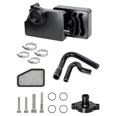 Imagem de Separador de óleo de alumínio DZFST FI para Ford F-250 F-350 F-450 F-550 Caminhão 6,7L Power Stroke 2011–2025, kit de cárter de válvula de ventilação PCV CCV substitui DC3Z6A785C FC3Z6A785F PC3Z6A785A