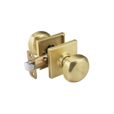 Imagem de NCSEN Maçanetas douradas interiores, maçaneta quadrada para hall e armário, maçaneta de porta de passagem resistente sem travamento