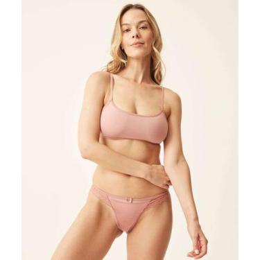 Imagem de Calcinhas Fio Dental Recorte Renda Marisa-70736, Rosa, M