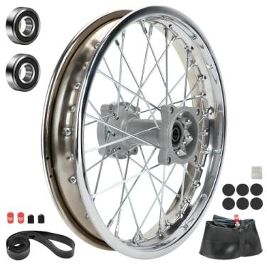 Imagem de XIKOBY Aro traseiro de 1,85 x 14 compatível com pneu de bicicleta Dirt Pit 90/100-14 3,00-14, aro de 35,5 cm, adequado para motocicleta KLX125 KX85 TTR125 YZ80 RM80 Apollo 125 Taotao DB17 SR150 DR90