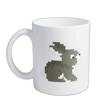 Imagem de Caneca Xícara de Café Porcelana 300ml com Ilustração de Coelho