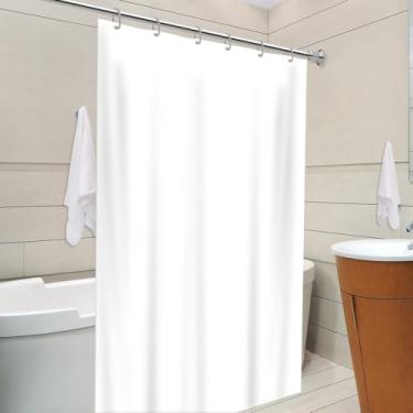 Imagem de Cortina Box Banheiro Inteira Antimofo em Resistente 138x198cm (Branca)