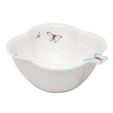 Imagem de Bowl Saladeira de Porcelana Branca C/Formato Borboletas 1,5 Litros 23x10cm Wolff
