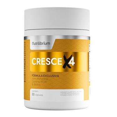 Imagem de Cresce X4 Fórmula Mega Volume Biotina Metionina Cisteína MSM 30 Caps Nutrilibrium