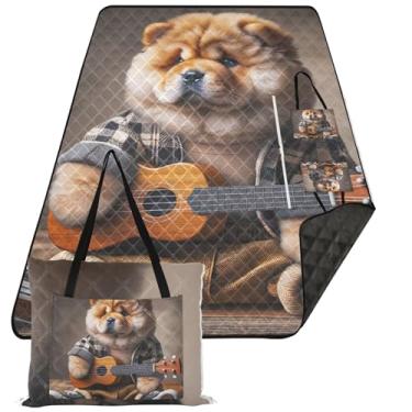Imagem de TSENQUE Tapete Dobrável para Cachorro Chow Chow Chow Tapete de Piquenique Cobertor de Praia Impermeável À Prova de Areia Tapete de grama para acampamento ao ar livre 203 cm x 152 cm