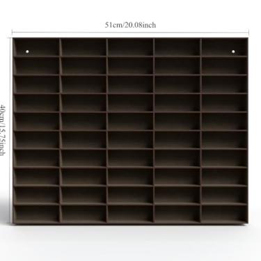 Imagem de Estante Expositor Para 50 Carrinhos Miniatura Nicho Organizador Para Carro Em Mdf | Nicho de Parede, Prateleira e Estante | Presente para Colecionador(Tabaco)