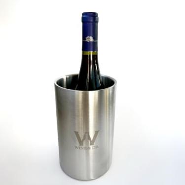 Imagem de Cooler Térmico Premium De Aço Inoxidável Balde De Gelo Inox Funcional Para Vinhos E Garrafas Wine & Companhia Ideal Para Presente
