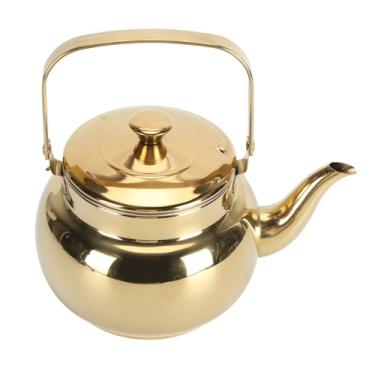 Imagem de GLOGLOW Chaleira de Fogão de Aço Inoxidável Com Infusor, Acabamento Dourado, Aquecimento Rápido para Uso Doméstico e Em Restaurantes Suprimentos de café e chá (1,5L Brilhante)