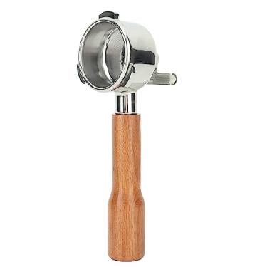 Imagem de GLOGLOW Filtro de café Portafilter de café para 870 880, Aço Inoxidável para 870 880, Aço Inoxidável Com Cabo de Madeira, Bicos Duplos, Componentes de Eletrodomésticos de 9,1 X 2,1 Polegadas