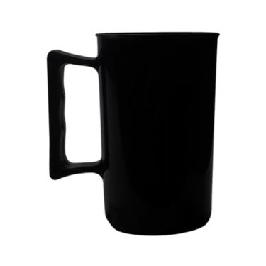 Imagem de Kit 30 Copos Acrílico Liso Para Chopp 350ml Caneca Para Cerveja Com Alça (Preto)