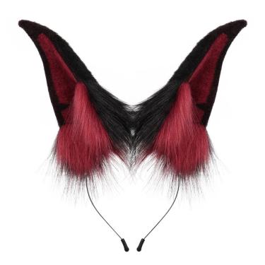 Imagem de Bandana de pelúcia, cosplay, estilo doberman, orelhas para adultos/crianças