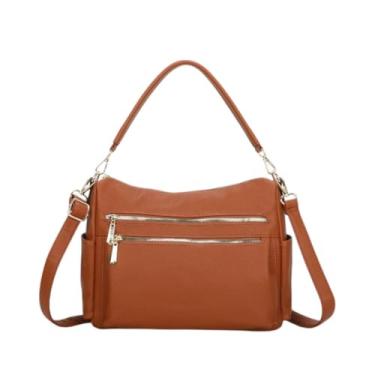 Imagem de Bolsa Feminina Alça Ombro Transversal Tiracolo Couro (Castanho)