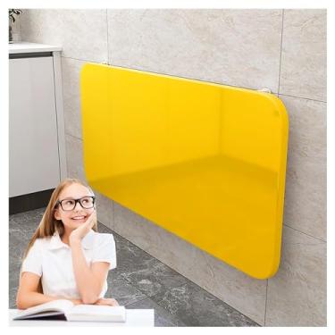Imagem de Mesa dobrável montada na parede, mesa de parede flutuante para lavanderia, mesa de parede longa estreita dobrável, mesa de pendurar funcional para escritório em casa, computador, escritório,
