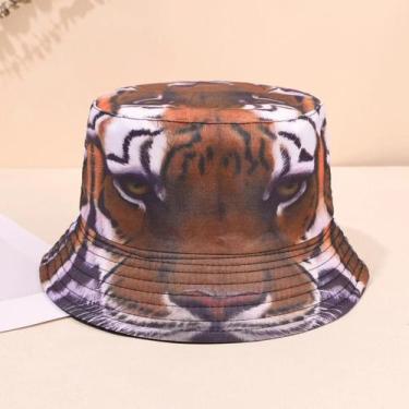 Imagem de Chapéu De Pescador Estampado Com Padrão De Tigre Para Homens E Mulhere
